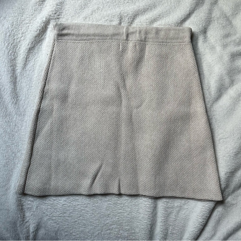 James Street Co Linen blend Knit skirt with drawstring, Oatmeal, NWT, Sz Medium - Picture 5 of 5